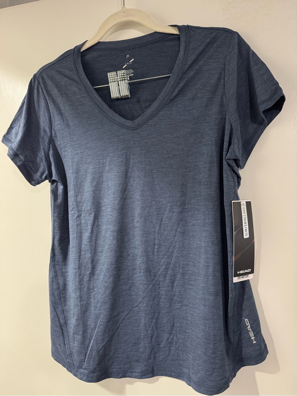 Head Women's Navy V-Neck Short Sleeve Performance Tee